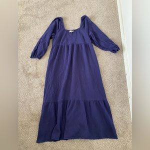 Navy peasant dress